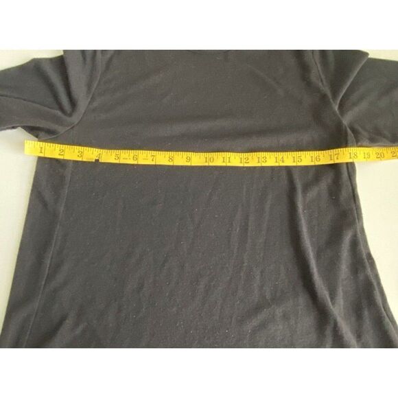 Joan Vass Tunic T-Shirt Black Long Sleeve Scoop Neck Pullover Women’s Size L - Picture 4 of 9